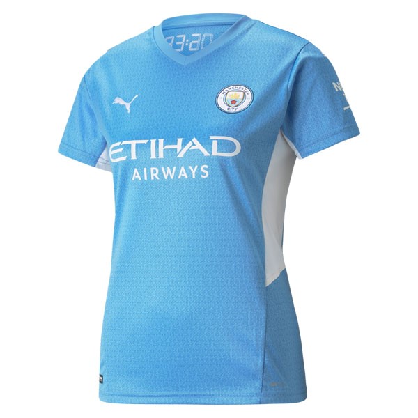 Camiseta Manchester City Replica Primera Ropa Mujer 2021/22